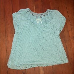 Blue Lace Top
